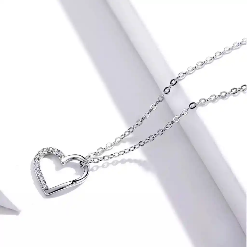 Collar Plata 925 Mini Corazon Circones