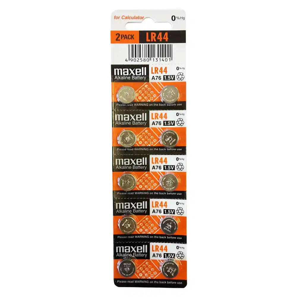 Pack 10 Pilas Lr44 Ag13 A76 Maxell