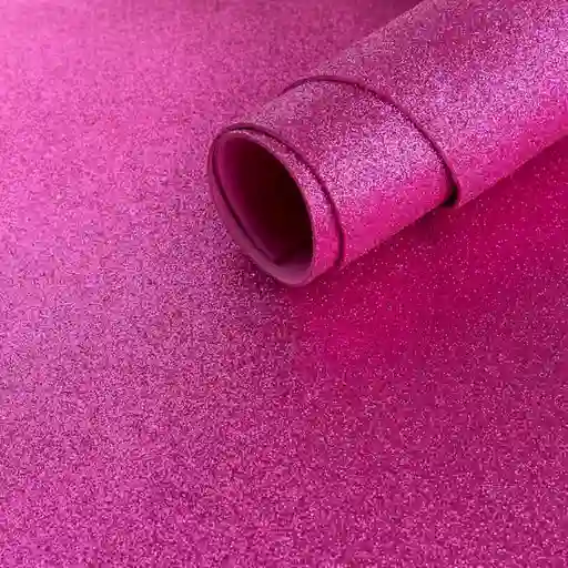 Goma Eva Glitter 40x60cm X 2mm Fucsia