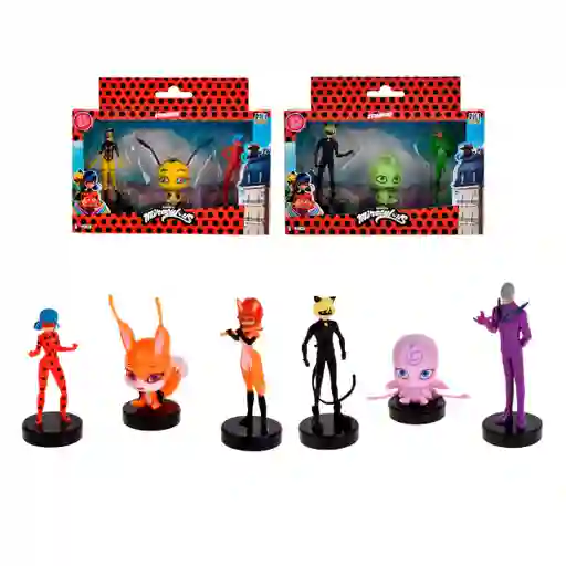 Pack 3 Figuras Timbre Miraculous