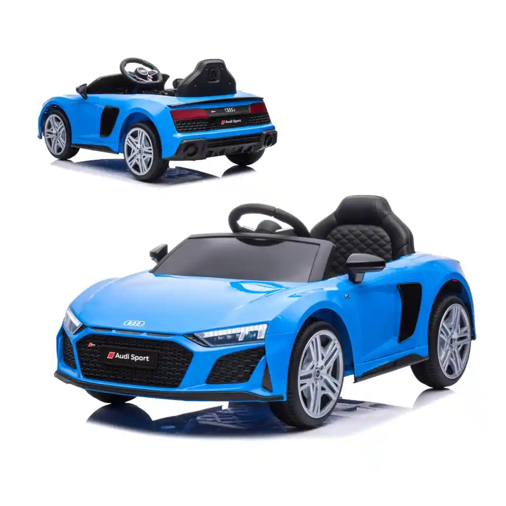 Auto A Bateria Audi R8 Spyder Azul De 12v De 2 Motores Con Control Remoto