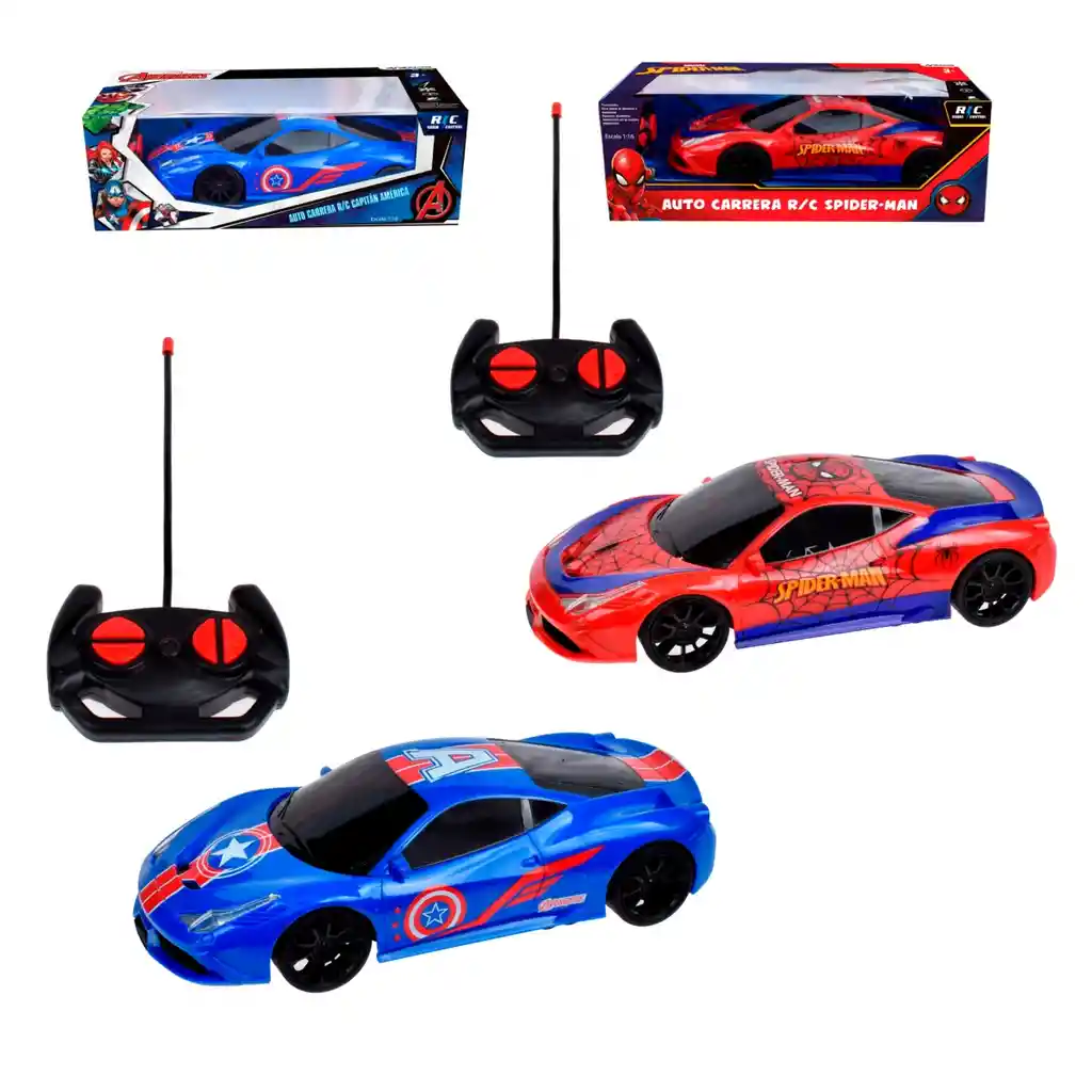 Auto Radio Controlado R/c De 25 Cms Con Luces Marvel