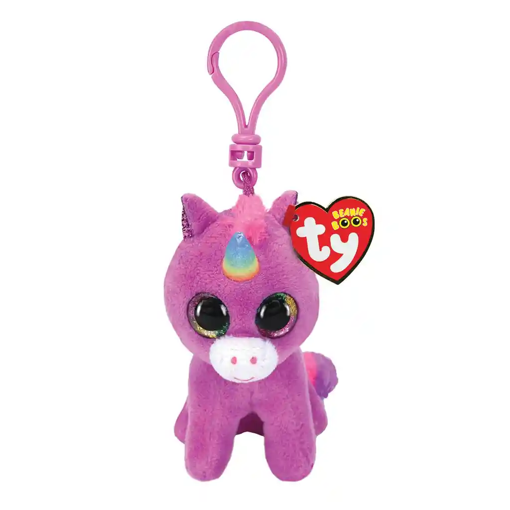 Ty Beanie Boos Rosette Unicornio Purpura Clip