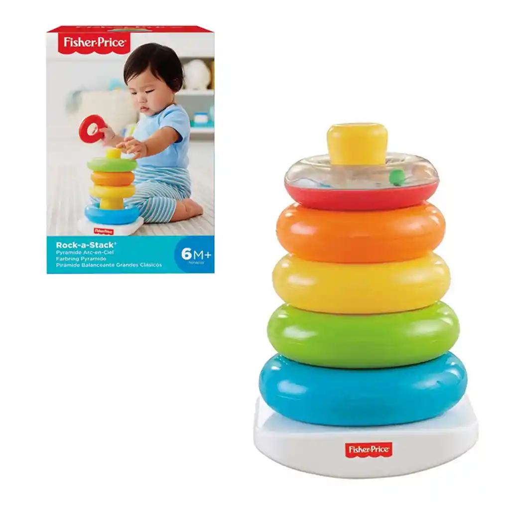 Fisher Price Piramide Blanceante Con Argollas Mattel