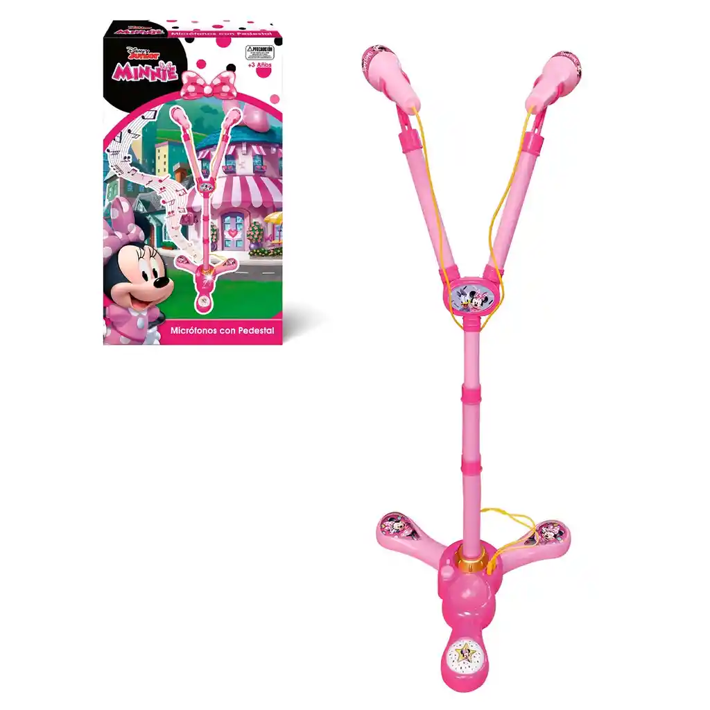 Set Microfonos Con Pedestal Minnie