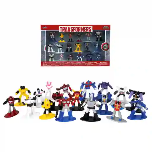 Pack 18 Figuras Metálicas Transformers De 4 Cm