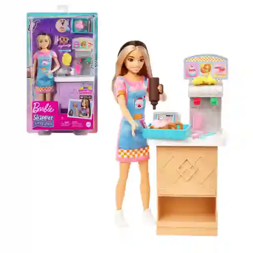 Barbie Set De Juego Skipper Barra De Botanas