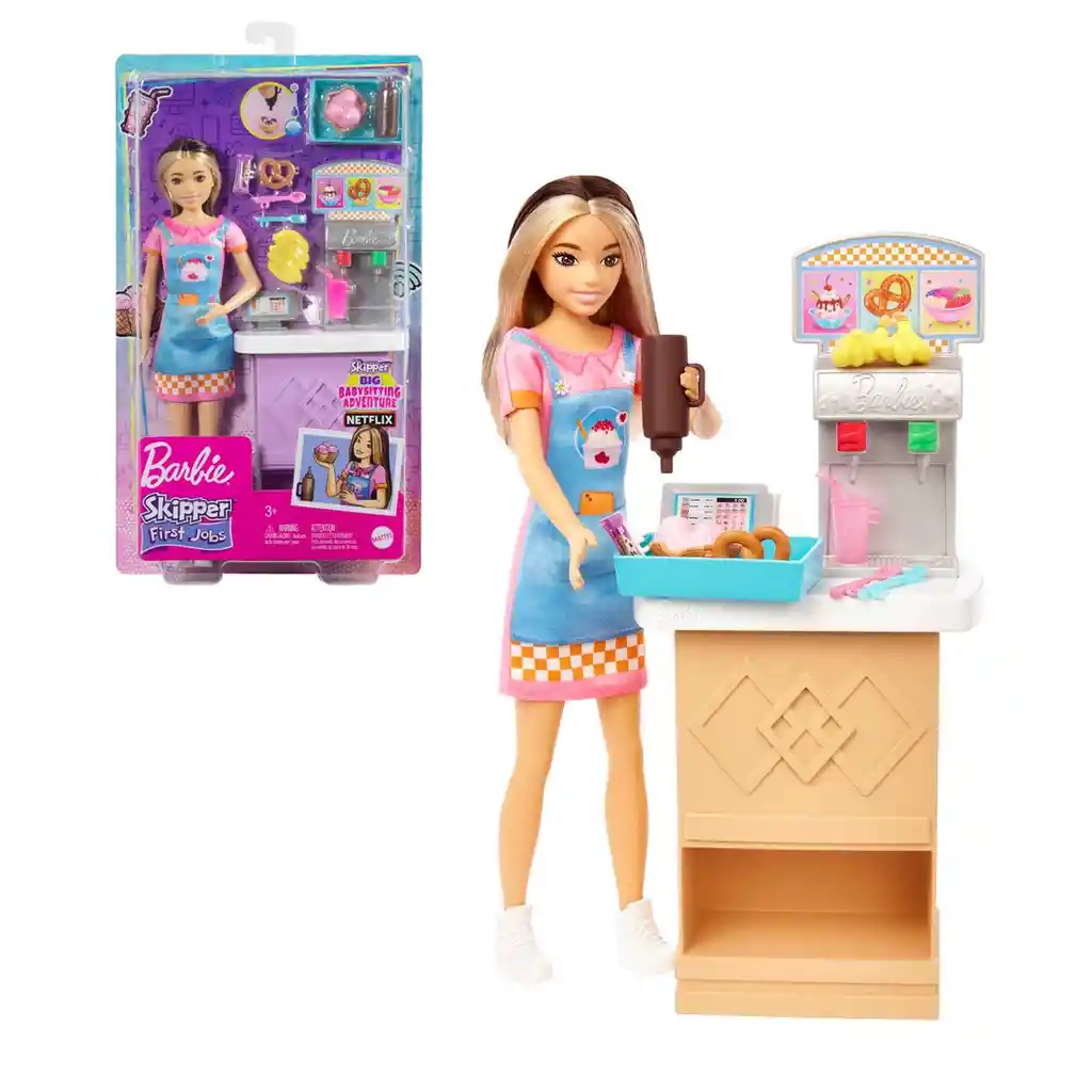 Barbie Set De Juego Skipper Barra De Botanas