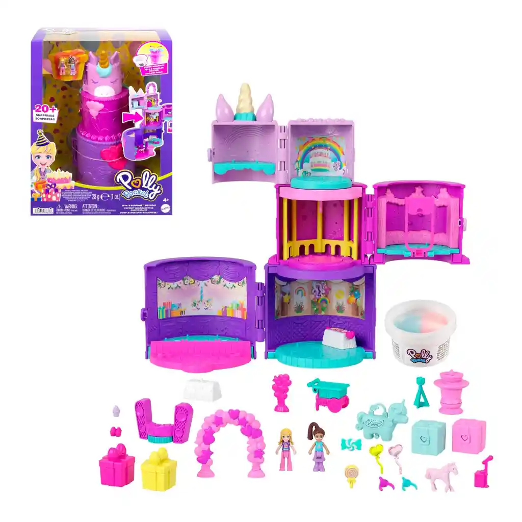 Polly Pocket Mundos De Sorpesas Pastel De Cumpleaños