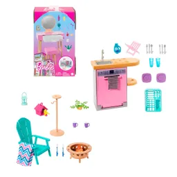 Barbie Surtido De Decoración Con Muebles