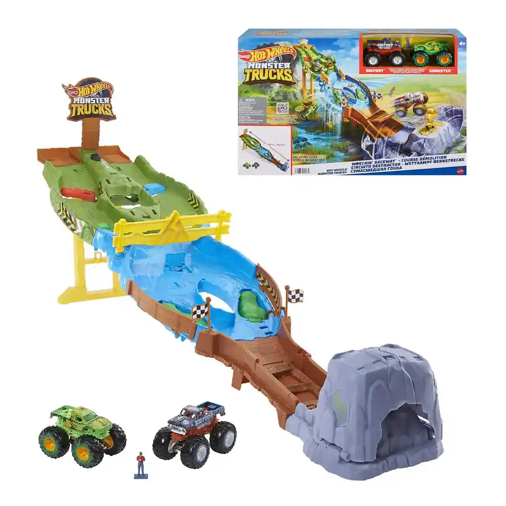 Hot Wheels Monster Trucks Playset Desafío Extremo De Titanes
