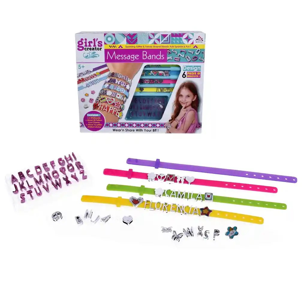 Kit Pulseras Para Personalizar Con Mensajes