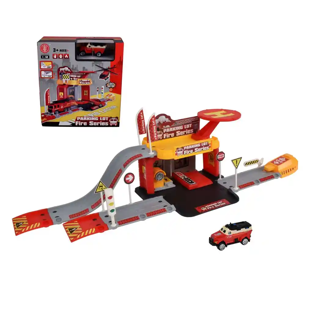 Playset Estacion Armable Con Vehiculo
