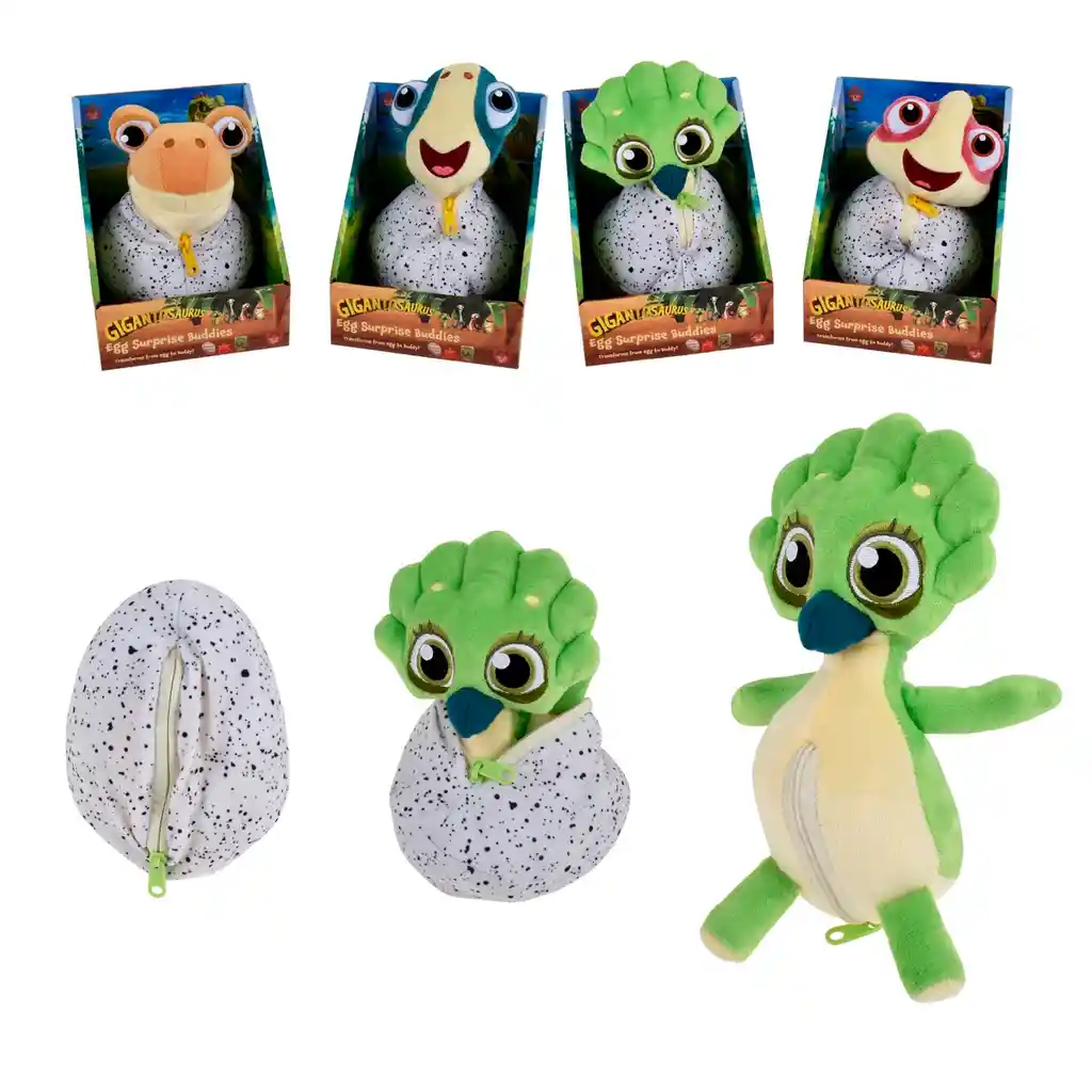 Peluche 20 Cm Transformable En Huevo Gigantosaurio