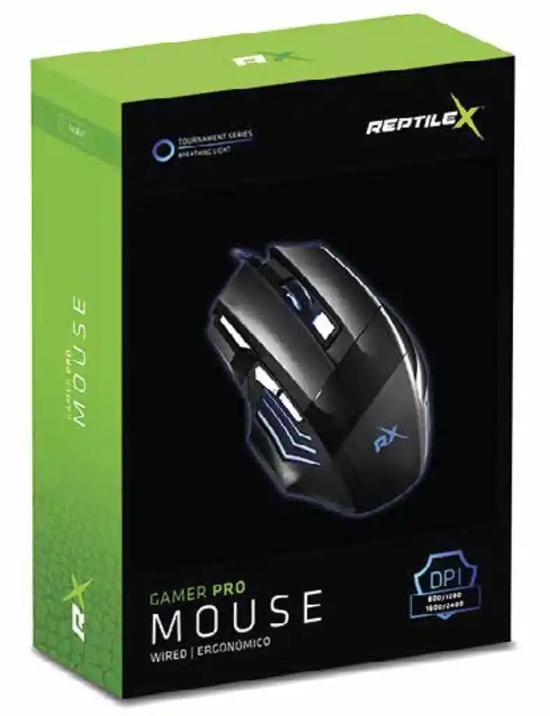 Mouse Gamer Ergonómico 7 Botones Reptilex Avanzado