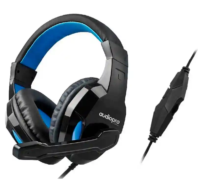 Audifono Gamer Jack 3,5 Para Consola Y Pc Audio Pro Azul