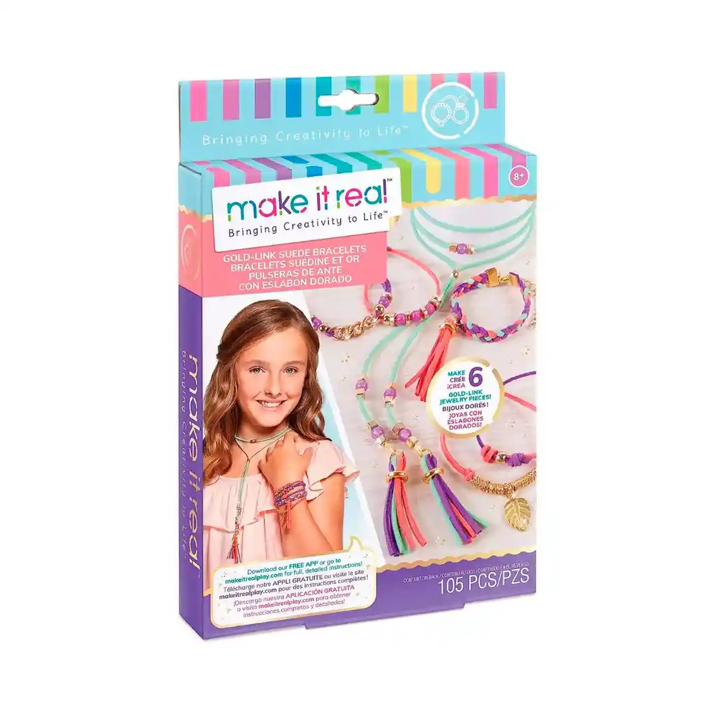 Gold Link Suede Bracelets Make It Real