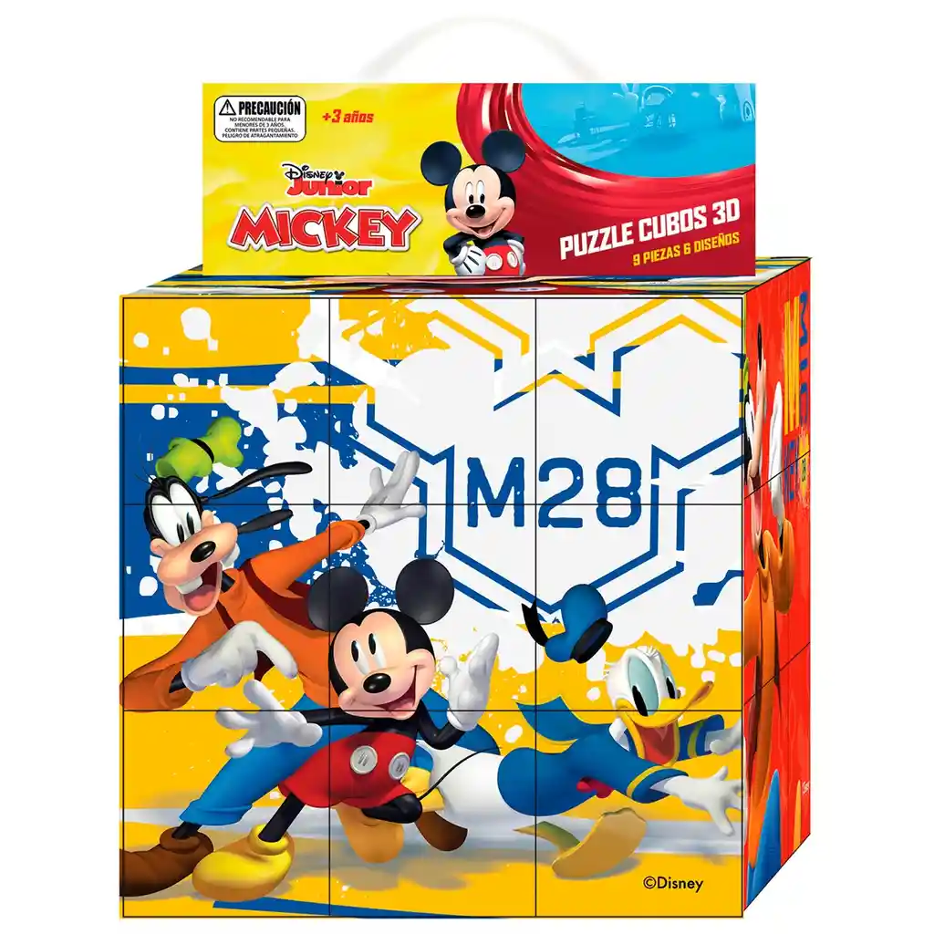 Puzzle 9 Cubos 3d 18x18cm Mickey