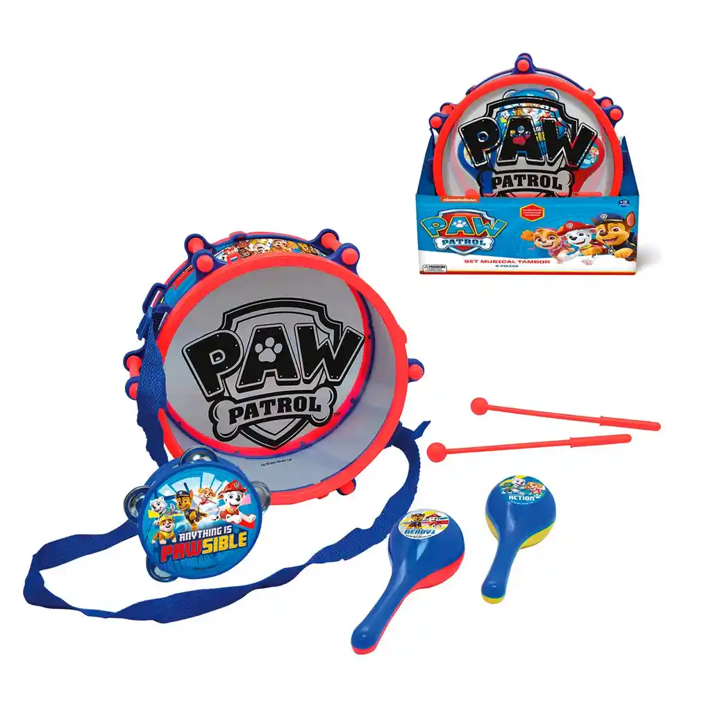 Set Musical En Tambor 6 Piezas Paw Patrol