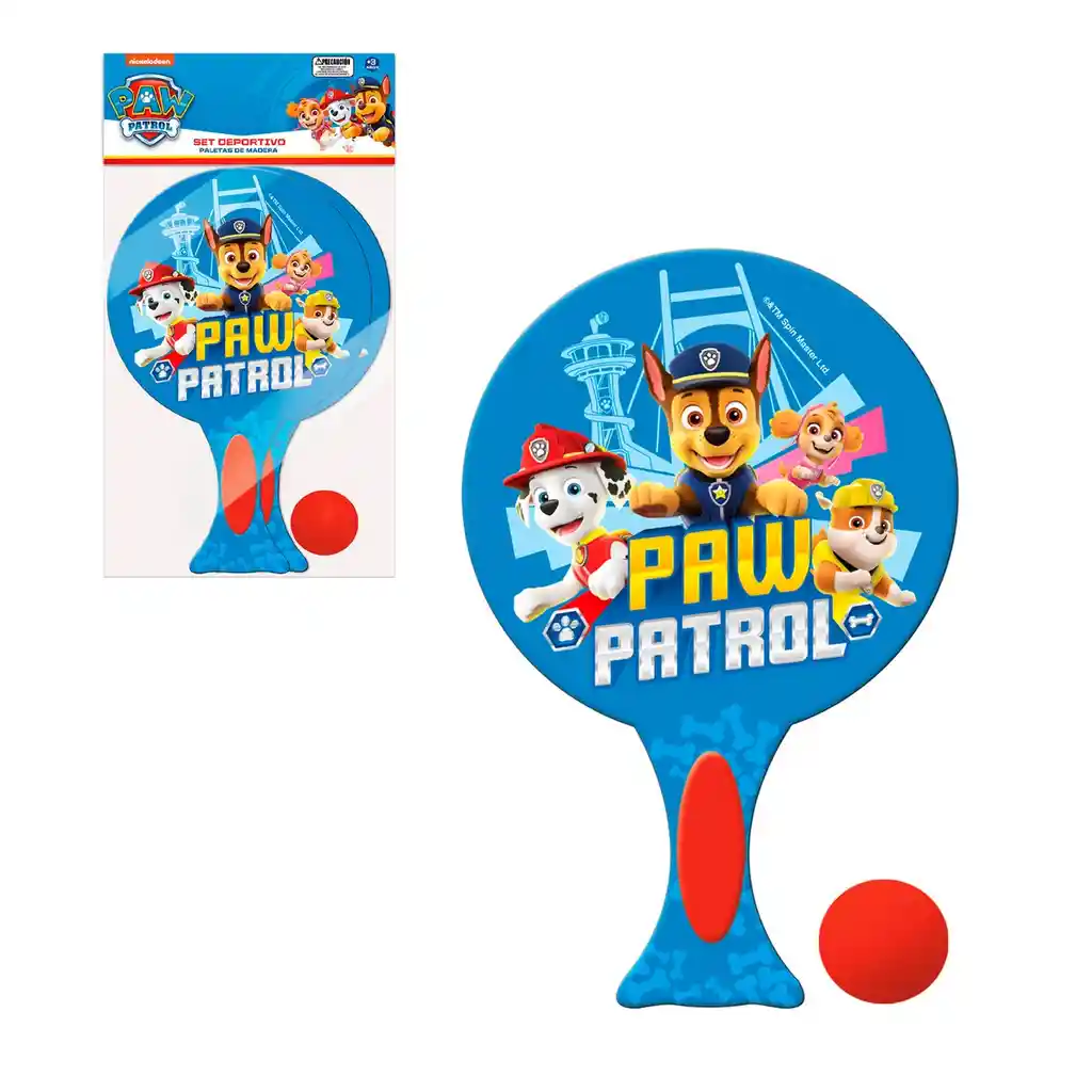 Set Deportivo Paletas De Madera Paw Patrol