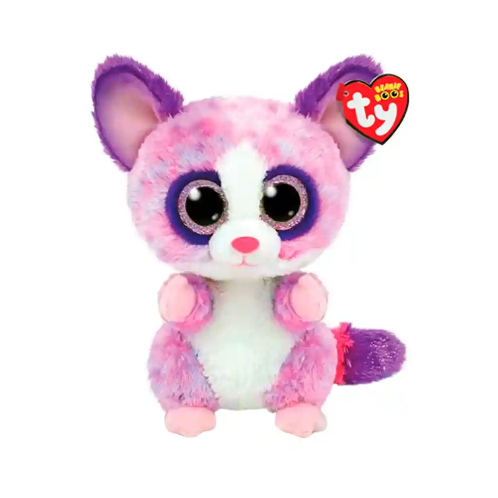 Ty Beanie Boos Becca Lémur Rosado Regular