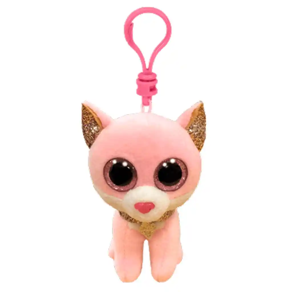 Ty Beanie Boos Fiona Gato Rosado Clip