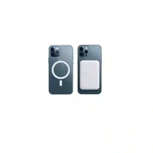 Bateria Magsafe Inalambrica + Carcasa Iphone 15 Plus Magsafe Transparente Delivery