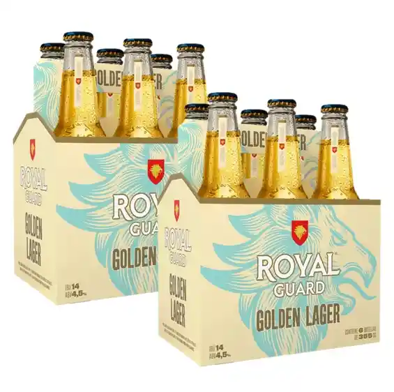 2x Sixpack Royal Guard Golden Botellín 330cc