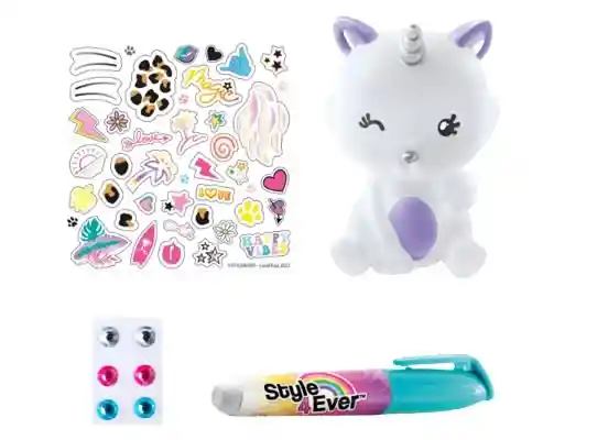 Style 4ever Mini Deco Diy Gato Unicornio ¡glow In The Dark! Fosforescente