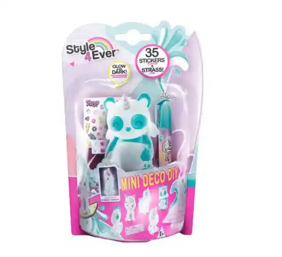 Style 4ever Mini Deco Diy Panda Unicornio ¡glow In The Dark! Fosforescente