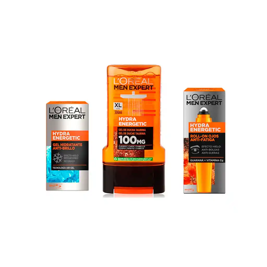 Pack Men Expert Hydra Gel Ducha+ Antibrillo + Contorno Ojos