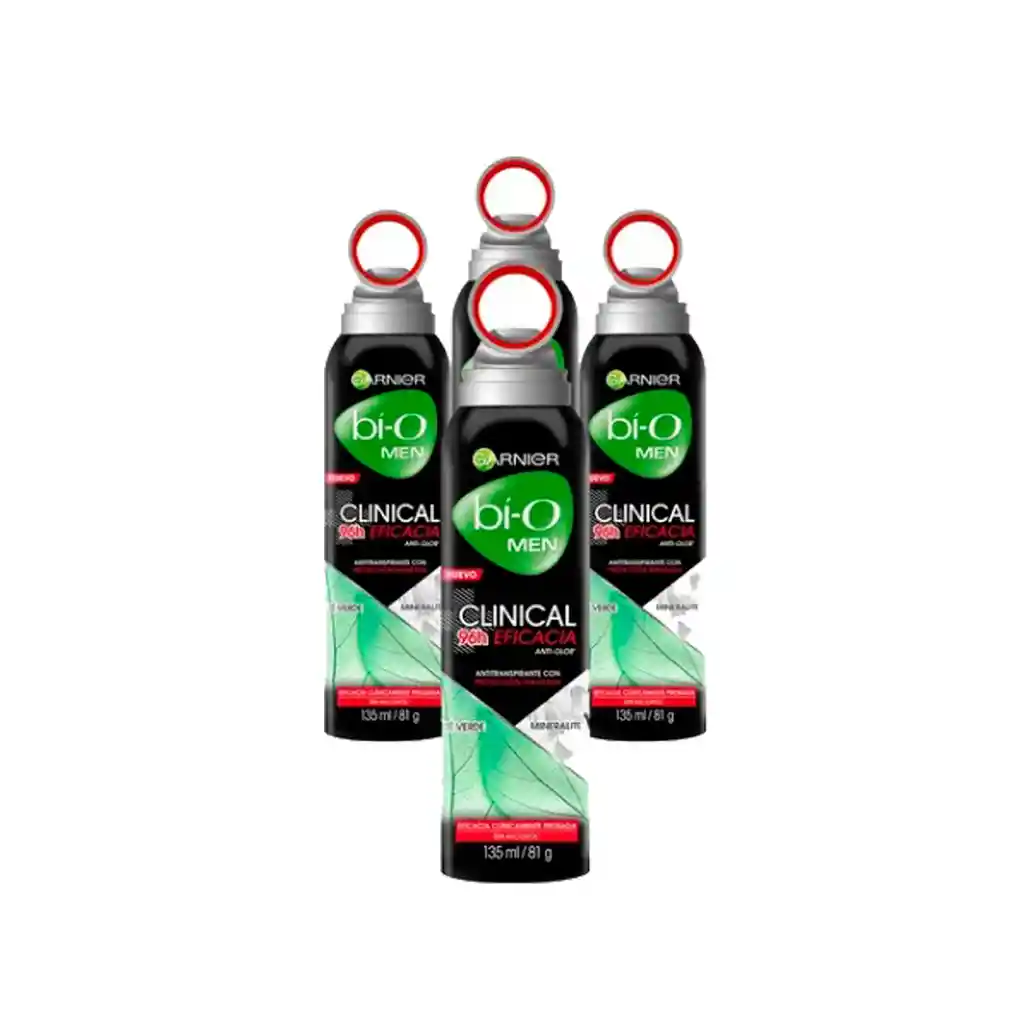 Pack 4 Desodorante Clinical Spray Hombre Bio