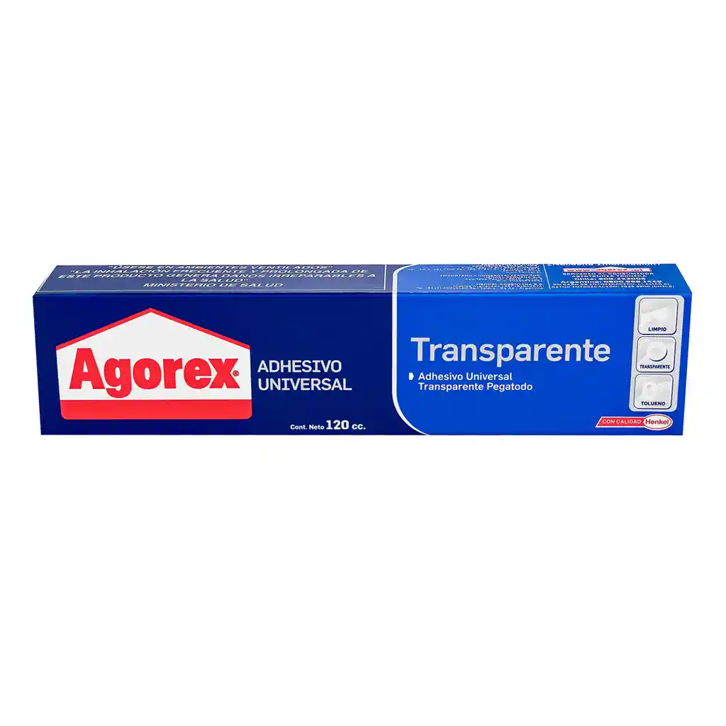 Pegamento Adhesivo De Contacto Transparente Agorex 120 Ml