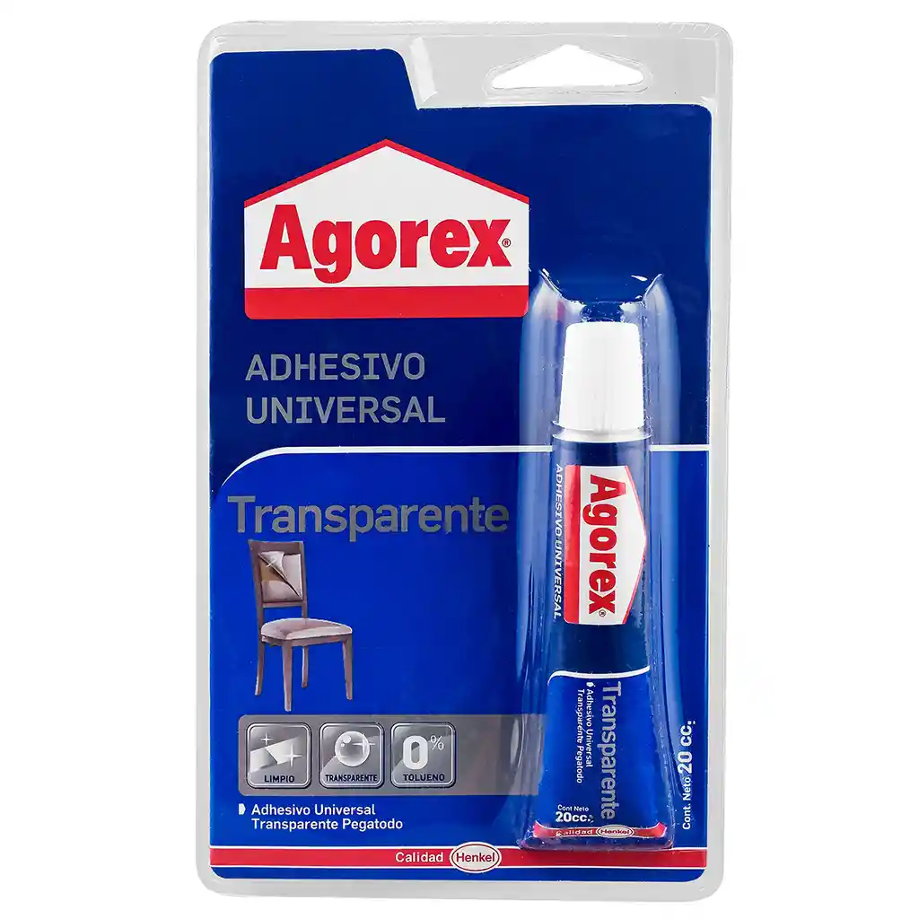 Pegamento Adhesivo De Contacto Transparente Agorex 20 Ml