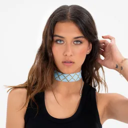 Chocker Mostacillas Cyan