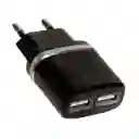 Cargador Hoco Dual 2.4 Usb C12 Negro