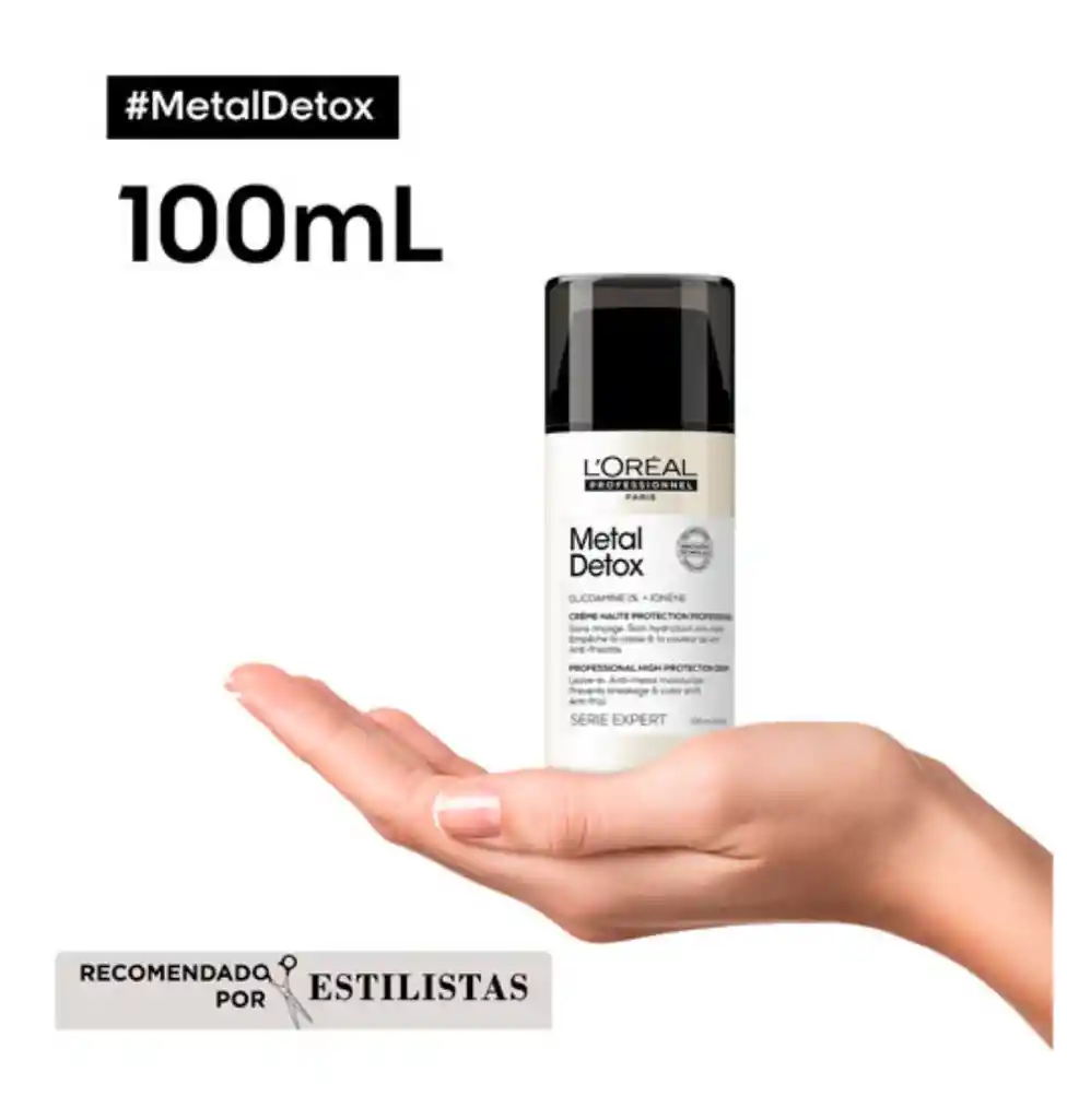 Crema De Peinar L'oreal Pro Metal Detox 100ml Protección