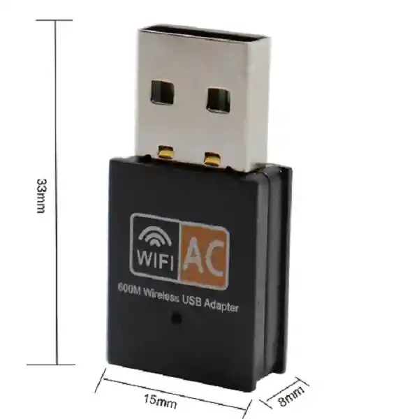 Adaptador Antena Wifi 600 Mbs 5g Modem Para Pc O Notebook Tarjeta De Red Inalambrico Usb