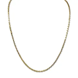 Cadena Eslabón Cuadrado 60cm Enchapada Oro 18k