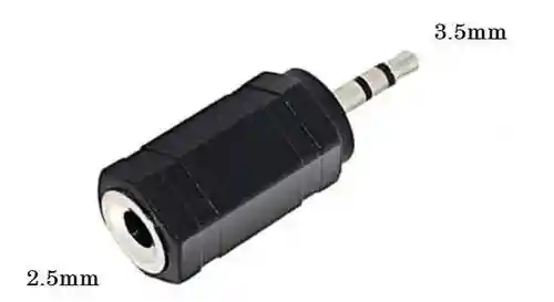 Adaptador De Audio Jack 3.5 A 2.5 Mm Negro