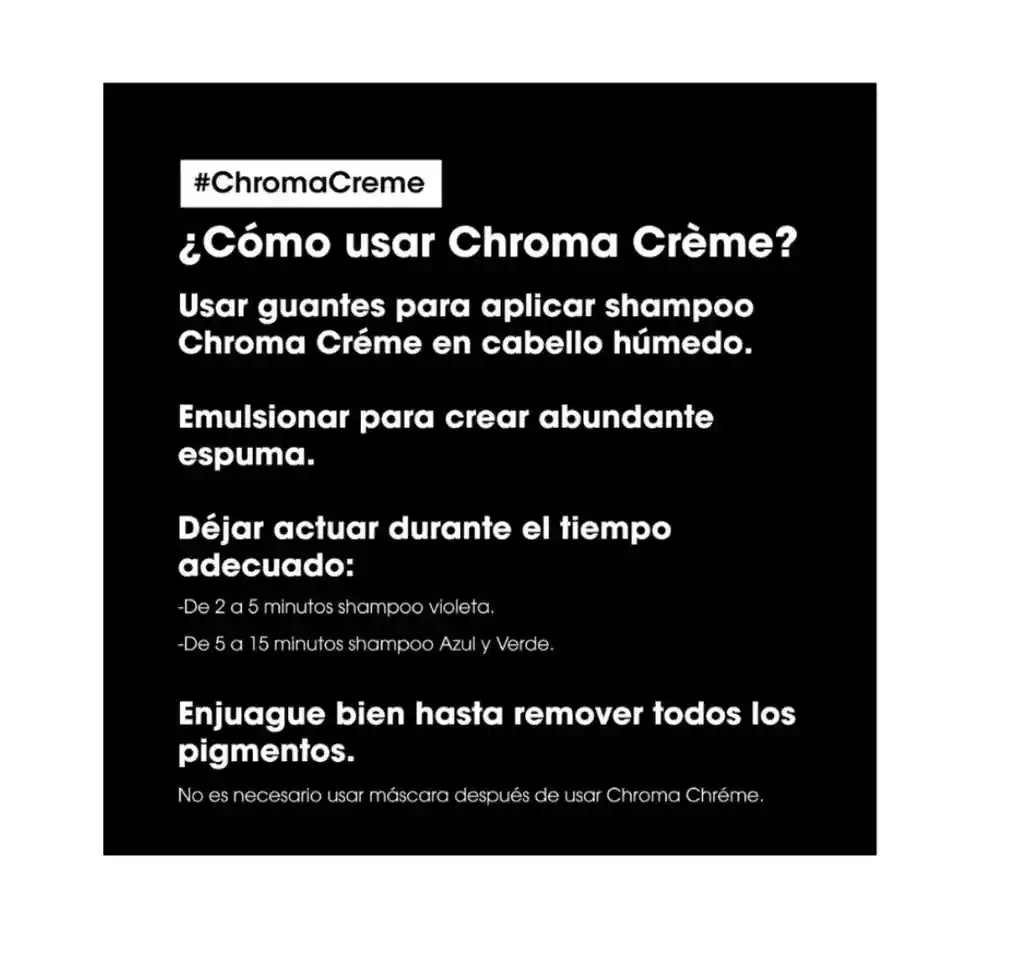 Shampoo Matizador Azul Chroma Crème 300ml L'oréal Pro