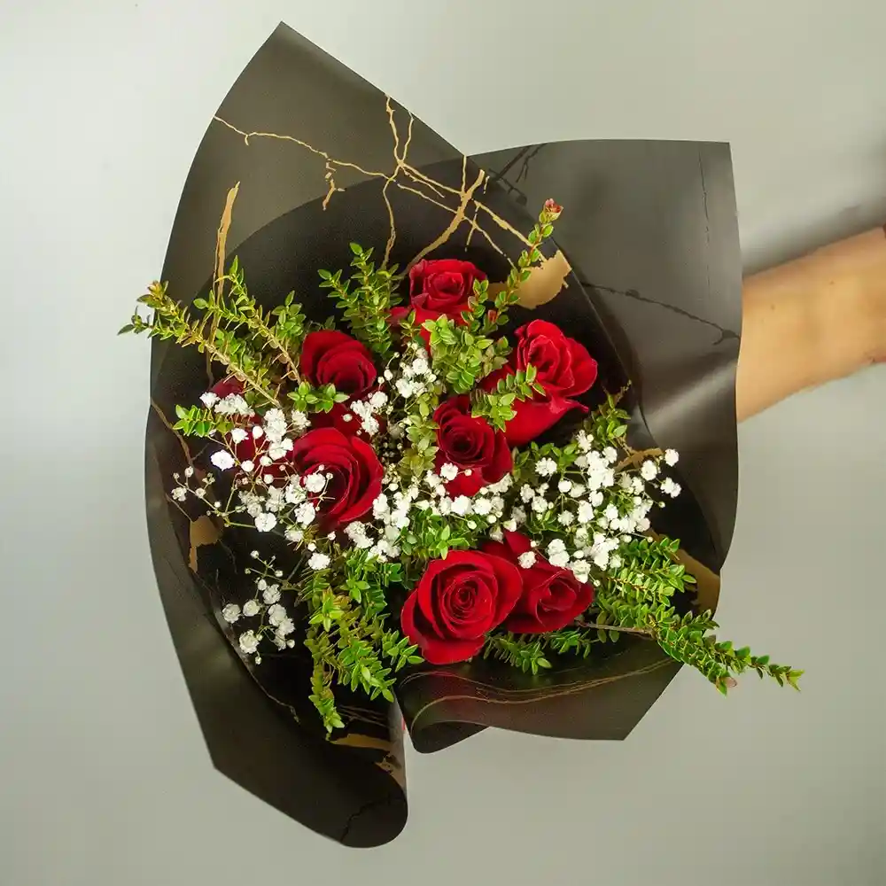 Bouquet Premium De 8 Rosas Rojas