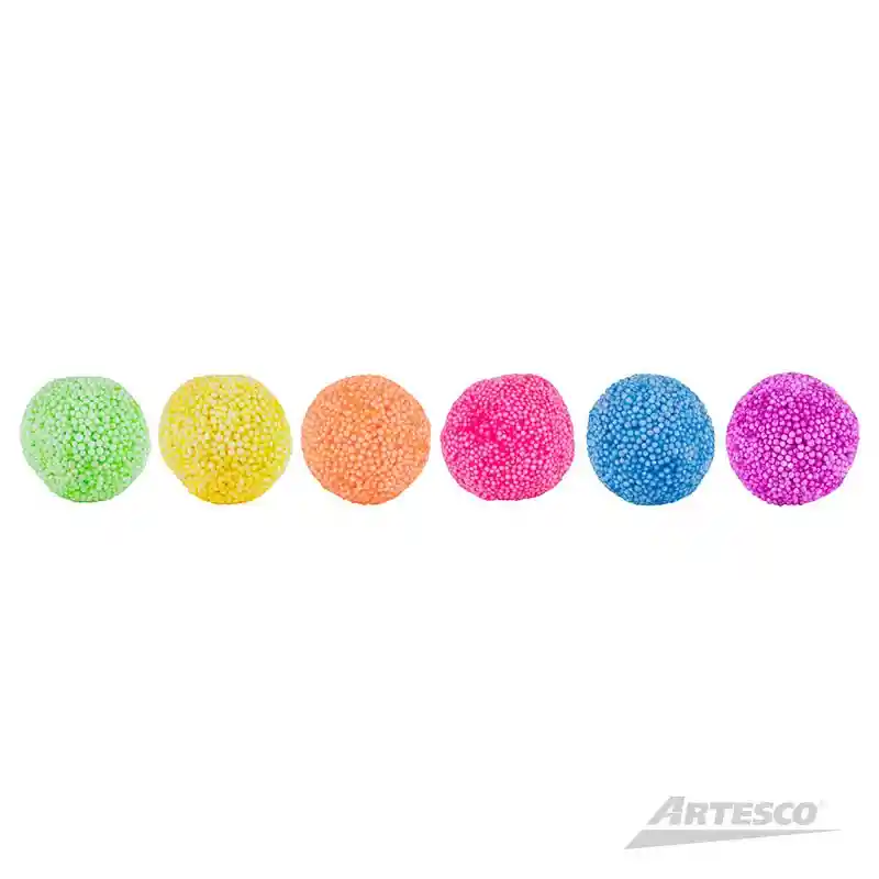 Foamy Granulada X 6 Colores Neon Artesco