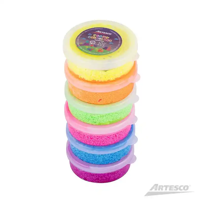 Foamy Granulada X 6 Colores Neon Artesco