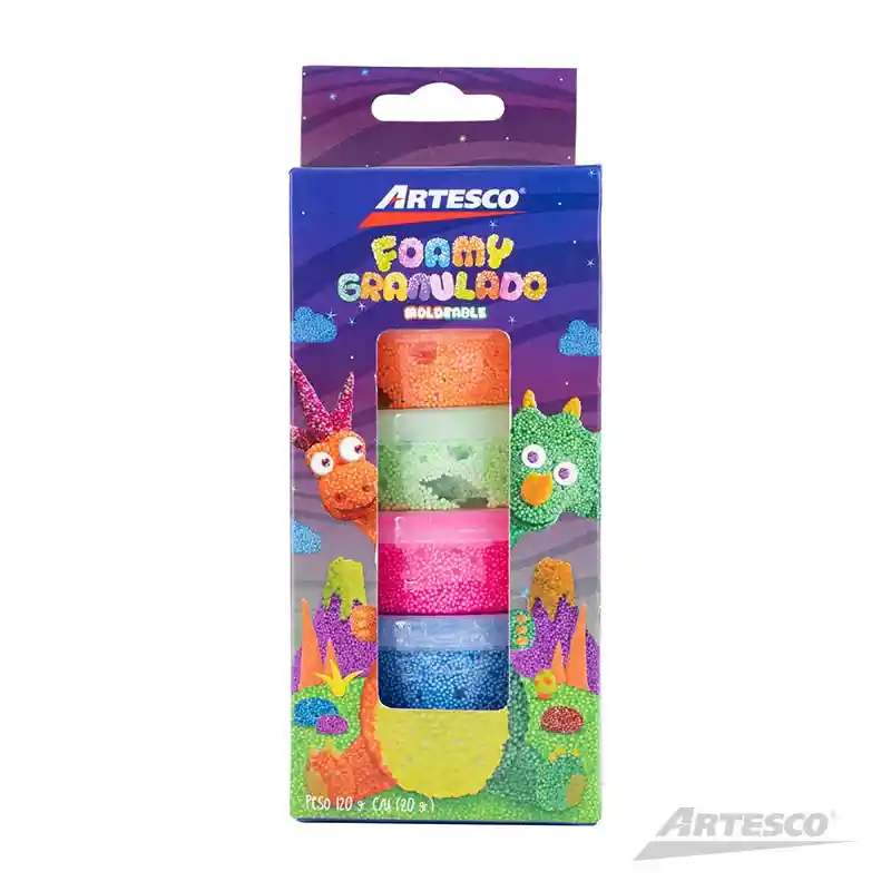 Foamy Granulada X 6 Colores Neon Artesco