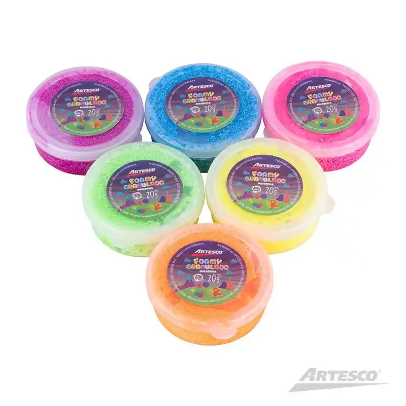 Foamy Granulada X 6 Colores Neon Artesco