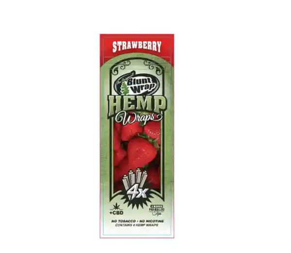 Papel De Cañamo Hemp Wraps Strawberry X4