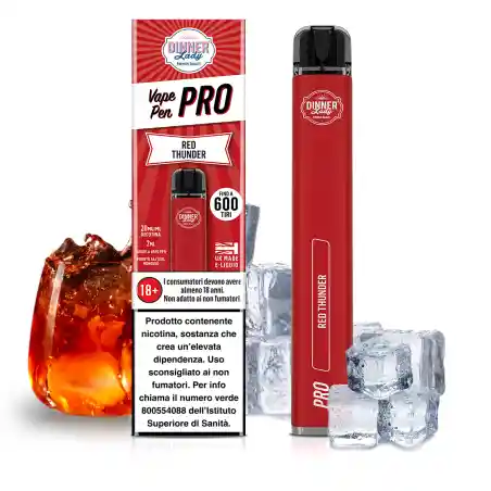 Vaporizador Desechable Red Thunder 0% Nicotina Dinner Lady 600 Puffs