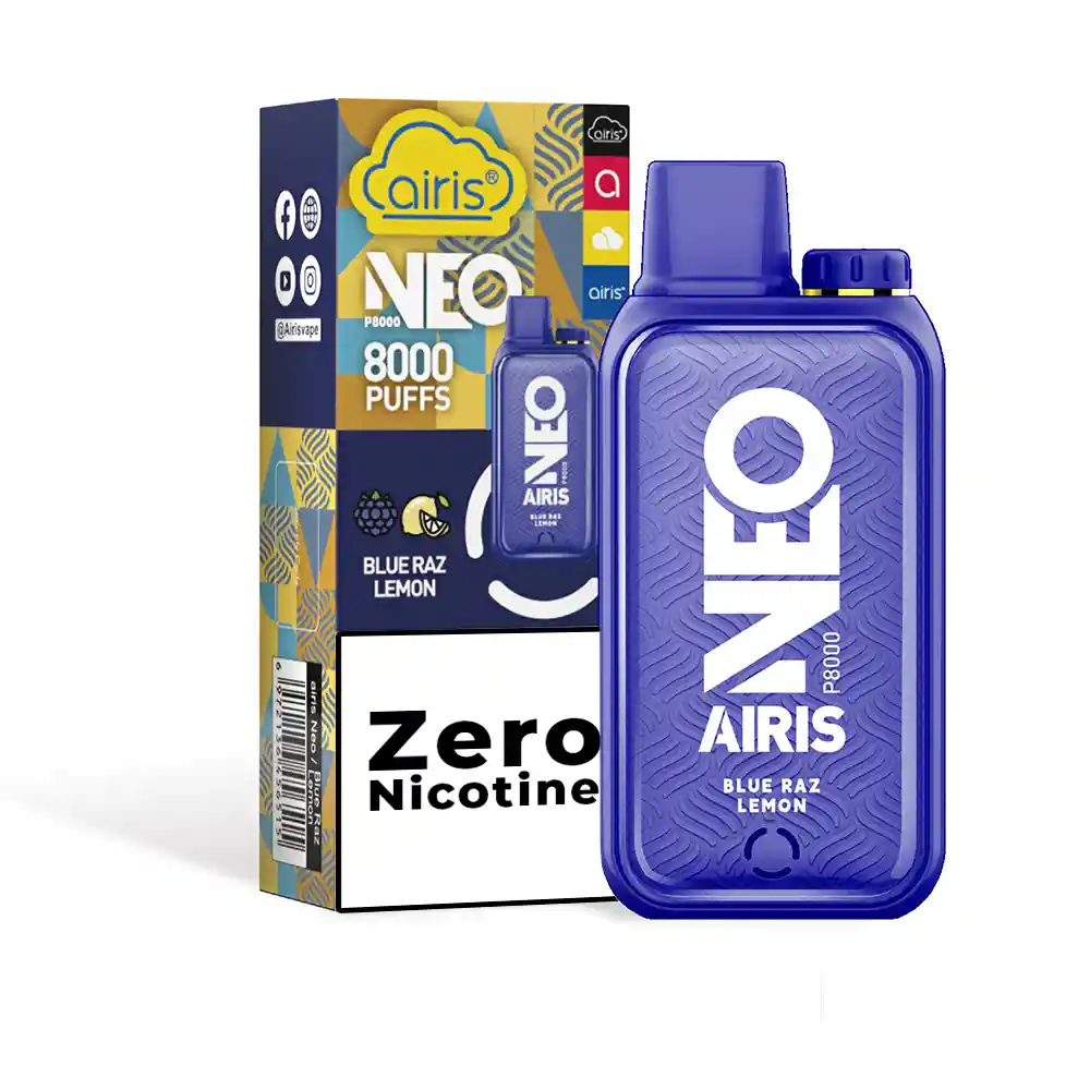 Vaporizador Desechable Airis Neo P8000 Sabor Blue Raz Lemon 5%
