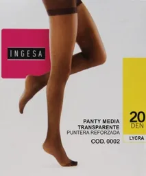 Panty Elasticada 20 Denier S- M Negro Verde